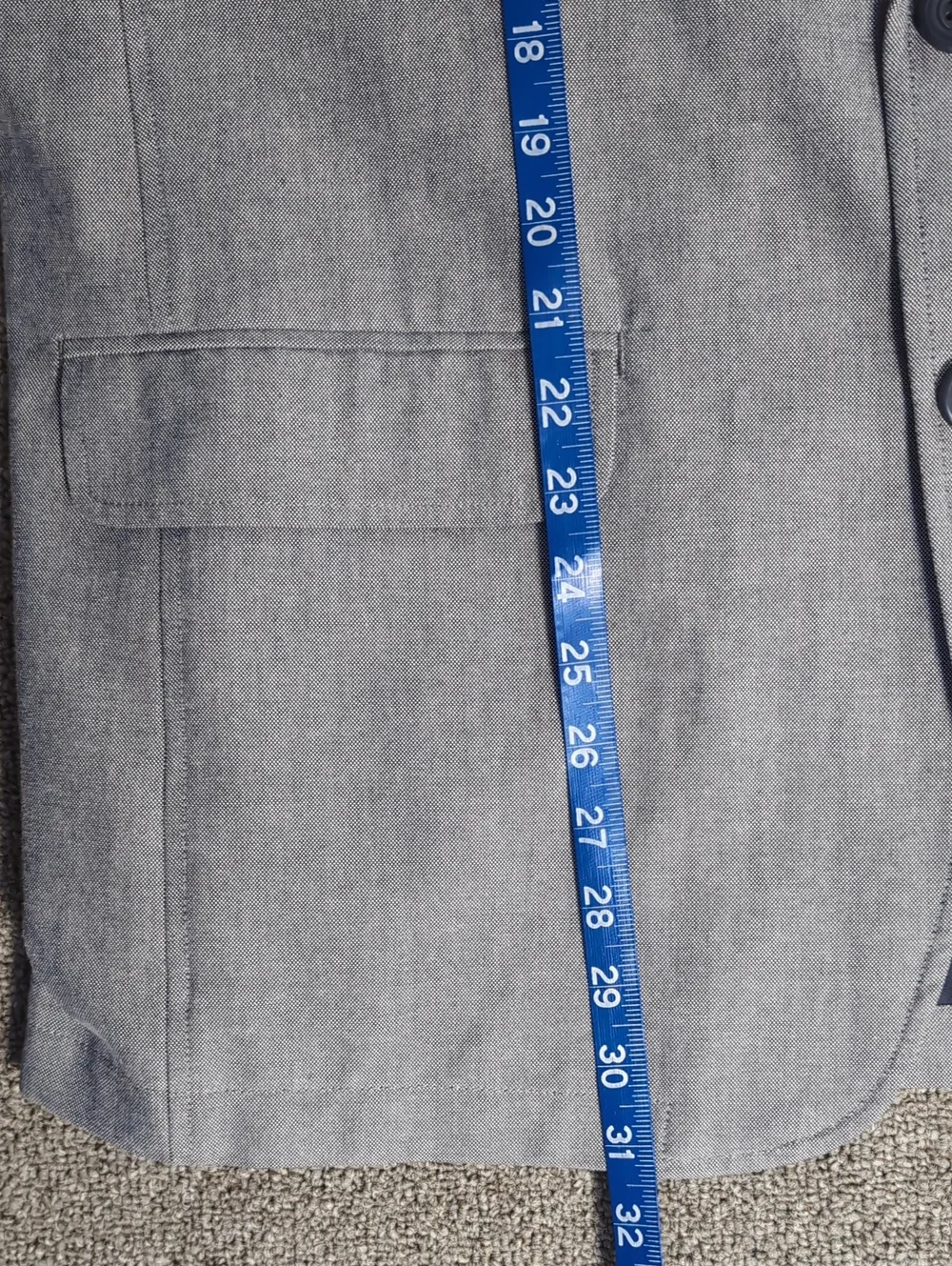 L.L. Bean Canvas Sport Coat Size 44Reg In Chambray Cotton Blue